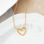 Gold Heart Pendant Necklace
