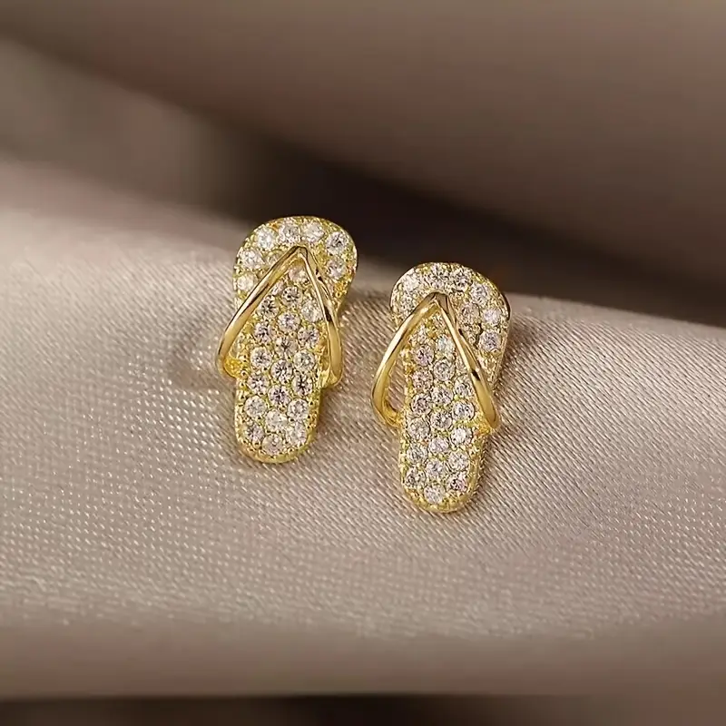 Golden Slipper Stud Earrings - Image 5