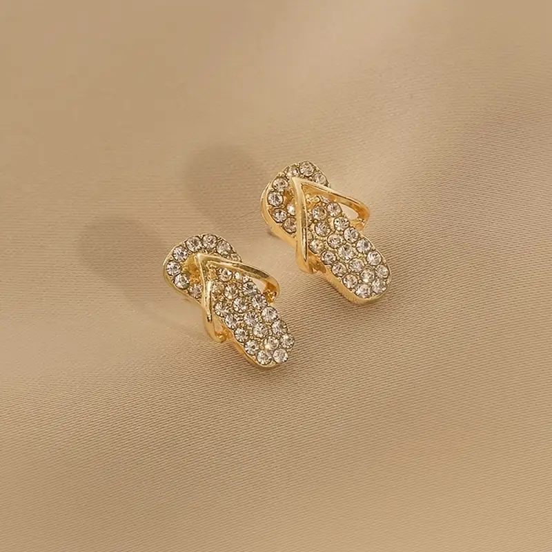 Golden Slipper Stud Earrings - Image 3