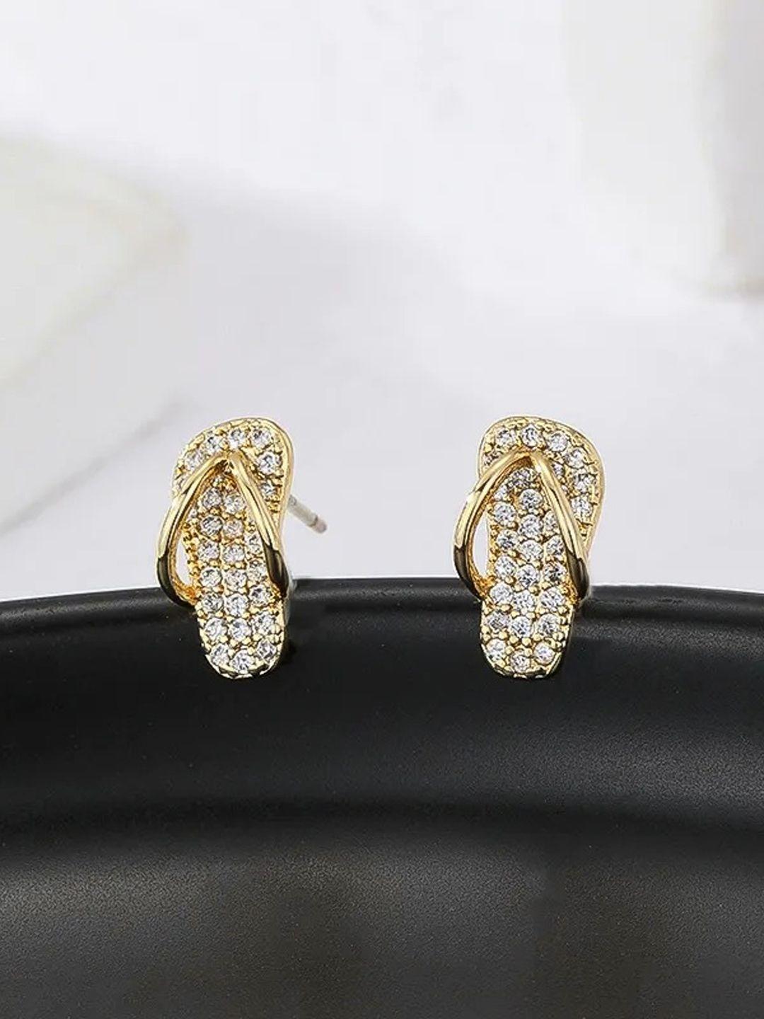 Golden Slipper Stud Earrings - Image 2
